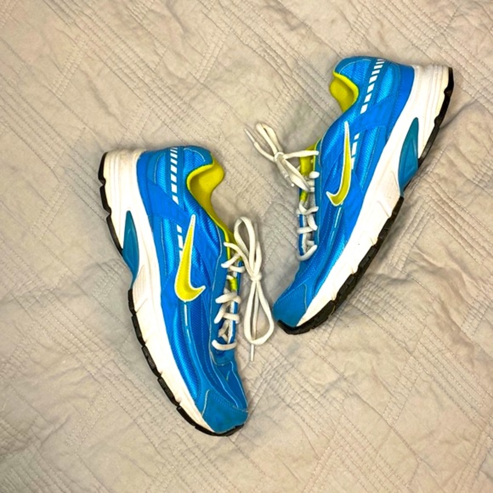 Nike Initiator turquoise lime green aqua running shoe